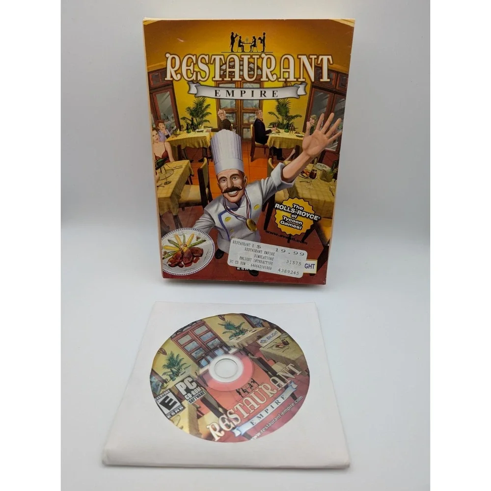 Restaurant Empire‎ ~ PC 2003 CIB Retail Box Small Box No Manual